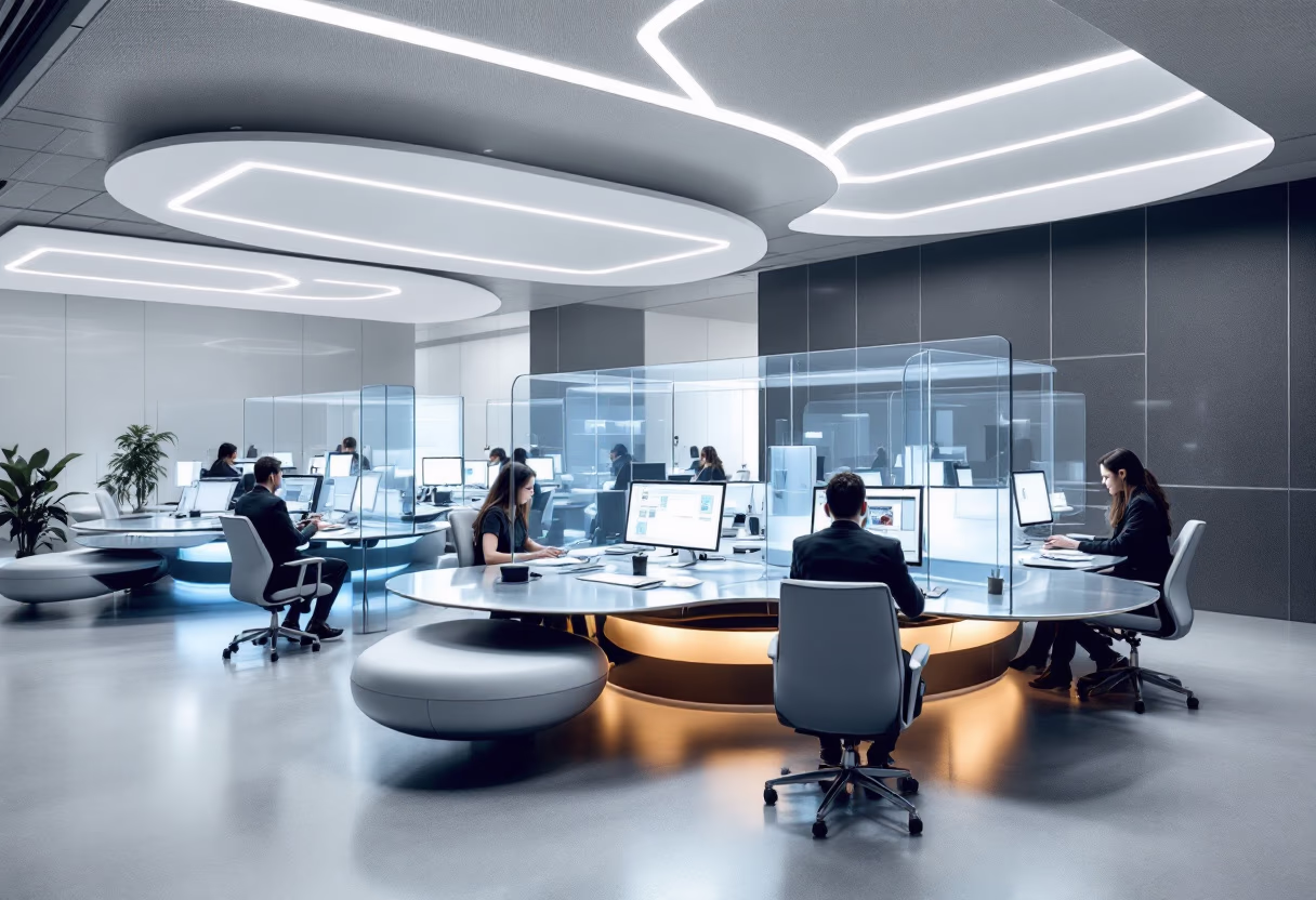 AI automation enabling business operations with fewer staff, showing increased efficiency and cost savings